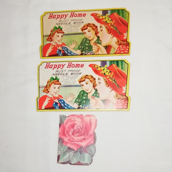 Lot of 3 Vintage Needle Books 2 Happy Home & 1 Stanhome - Picture 6 of 10
